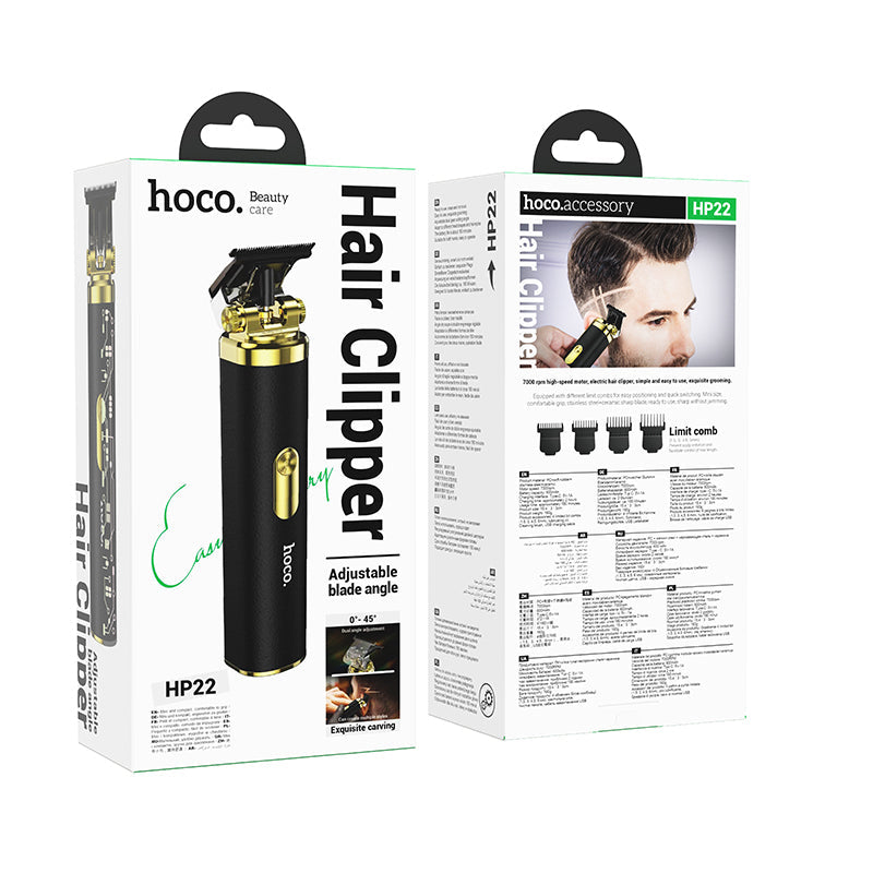 Hoco Retro Engraving Electric Hair Clipper - Black | HP22 Hoco Retro Engraving Electric Hair Clipper - Black | HP22
